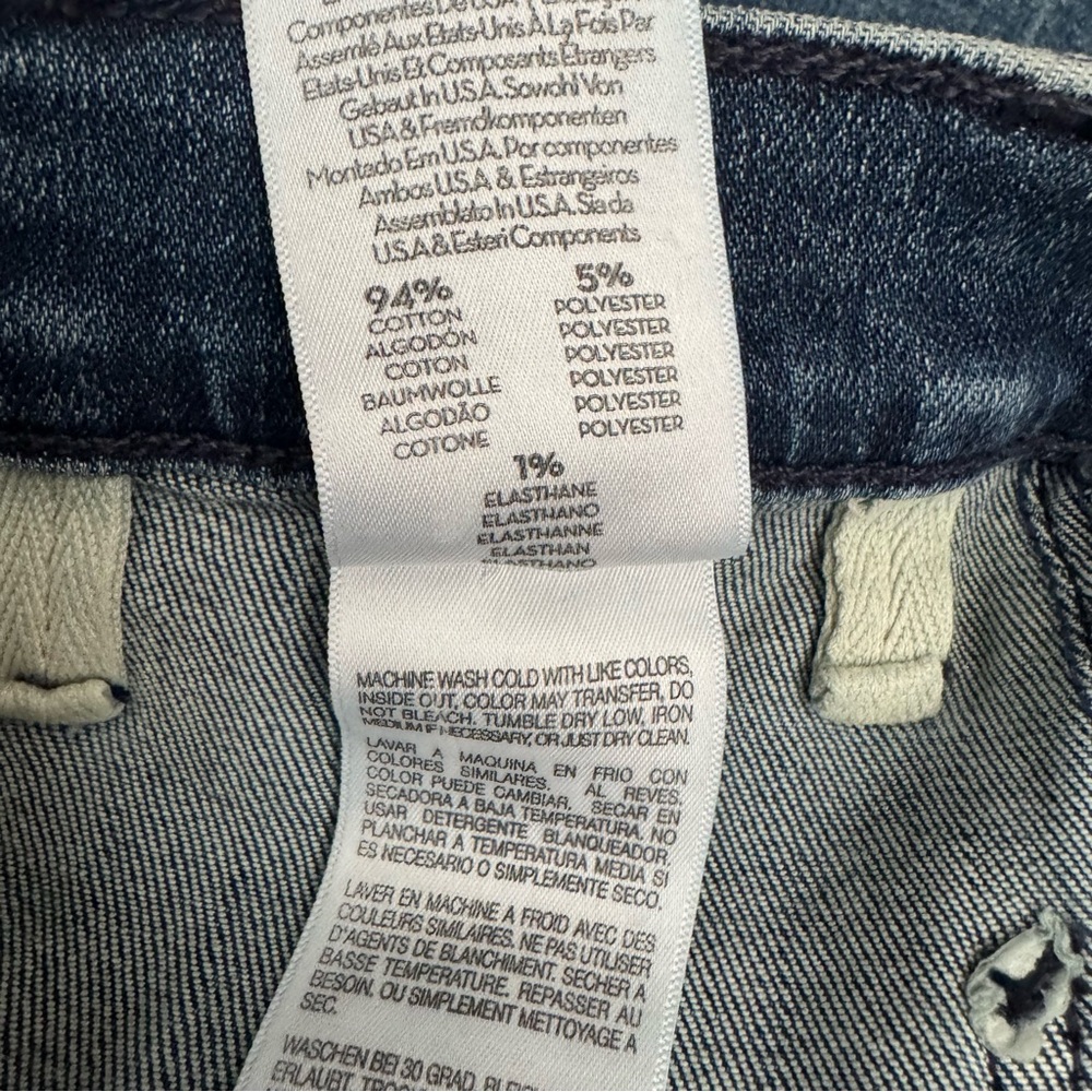 MOTHER The Hustler High Rise Ankle Fray Kick Flare Jeans Blue Size 24 - Picture 9 of 9